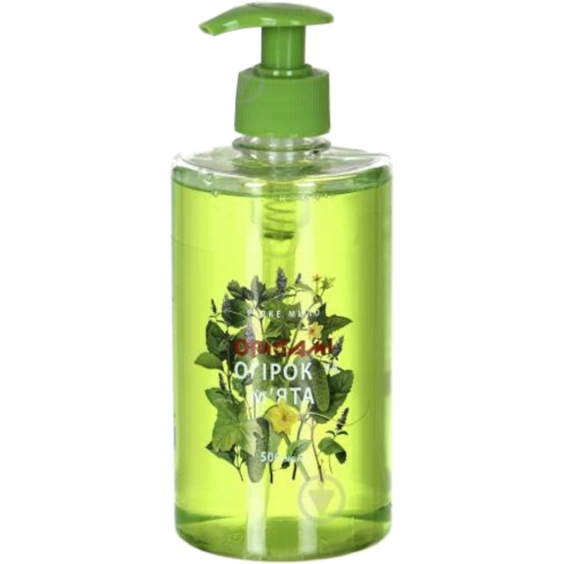 Мило рідке Origami Огірок і м'ята, туалетне, 0,5 л